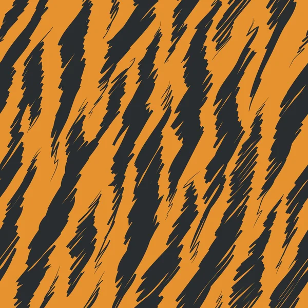 Tiger Stripes Skin Seamless Pattern — Stock Vector