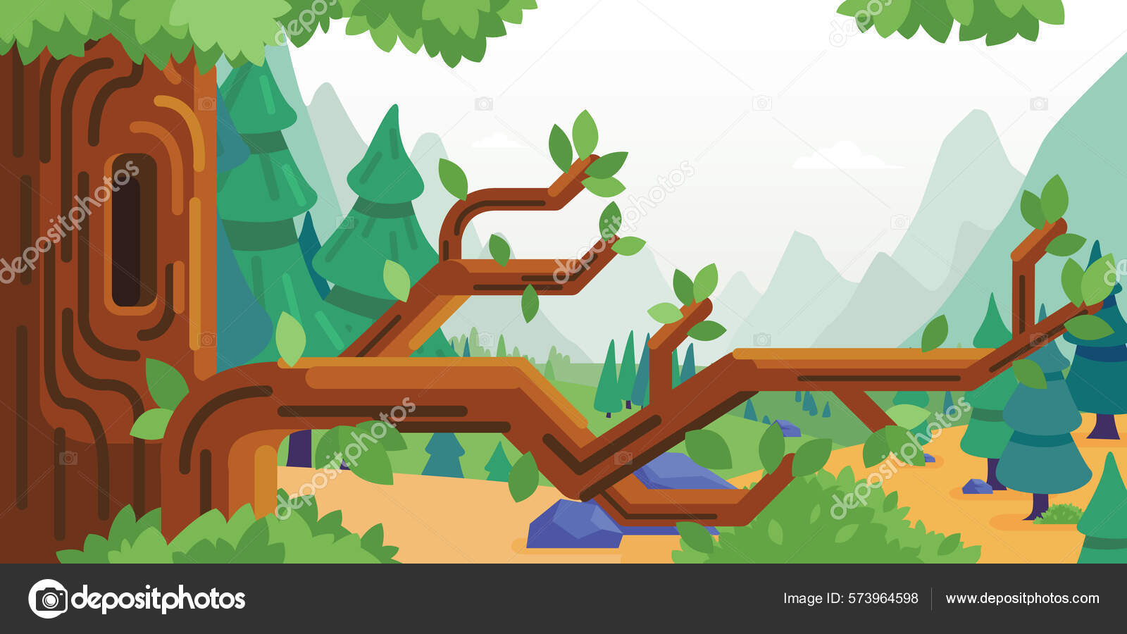 Background Tree Branch Cartoon Forest Scenery Stock Vector Image by ©BluezAce #573964598 Background Tree Branch Cartoon Forest Scenery Stock Vector Image by ©BluezAce #573964598
