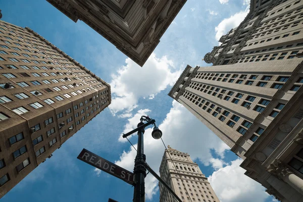 Нью-Йорк архітектура skycrapers reade st Ліцензійні Стокові Зображення