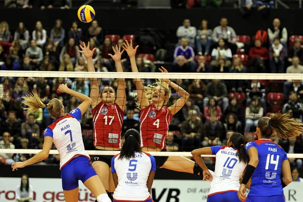 Voleybol oyunu — Stok fotoğraf