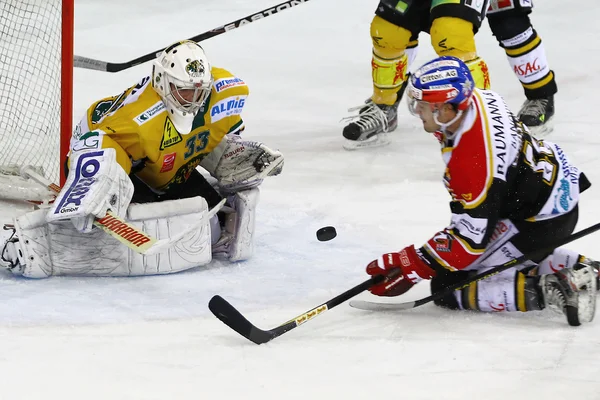 Juego de hockey sobre hielo —  Fotos de Stock