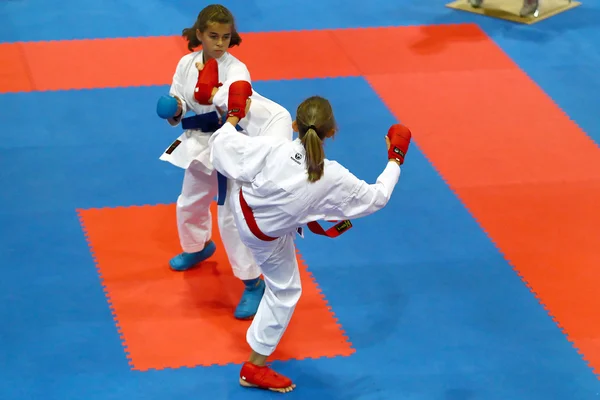 Bojovníci karate v akci — Stock fotografie
