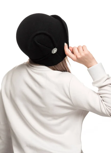 Женщина Черной Шляпе — стоковое фото