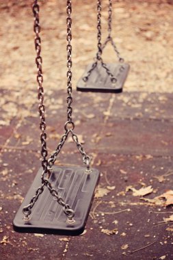 Abandoned swings clipart