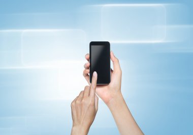 Eli değmek perde tablet PC ile kutsal kiþilerin resmi