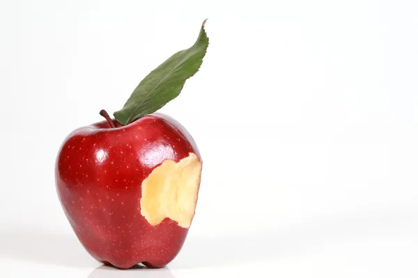 Red bitten apple — Stock Photo, Image