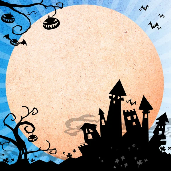 Halloween blauer Hintergrund — Stockfoto