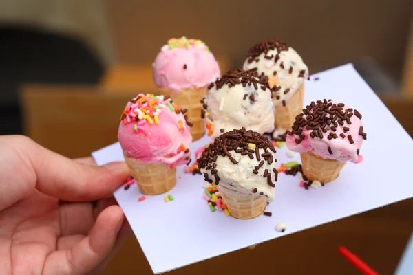 Mini icecream cone . — стоковое фото