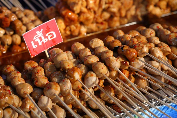 Thai meatball in spicy sauce — Stock Photo, Image