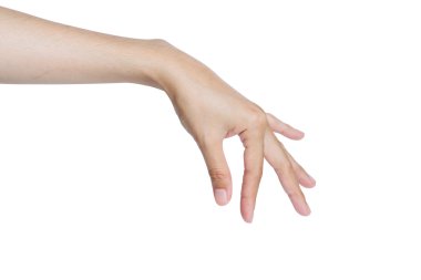 izole beyaz toplama el.