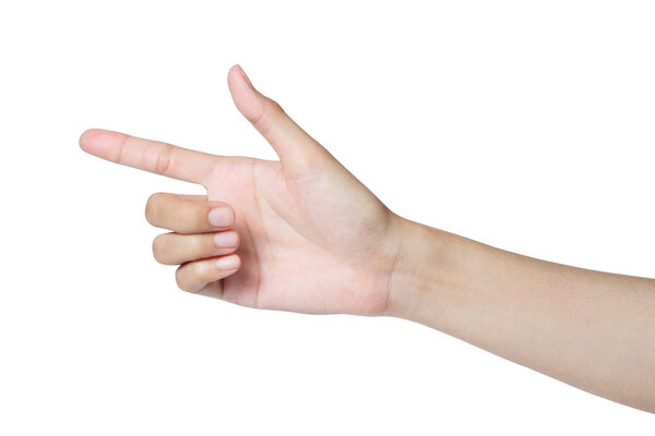 hand pointing direction isolated