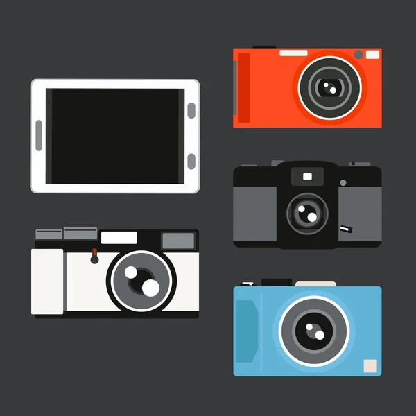 Цифрова камера і планшет. векторний — стоковий вектор