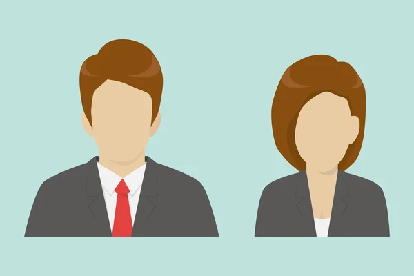 Iconos de negocios masculinos y femeninos — Vector de stock