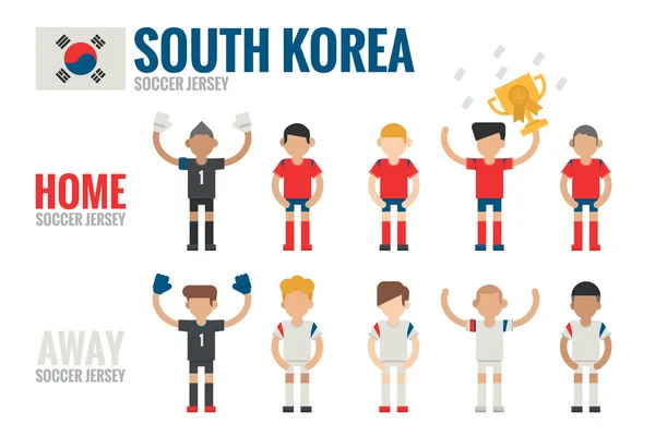 Corea del Sur equipo de fútbol — Archivo Imágenes Vectoriales