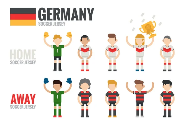 Duitsland voetbalteam — Stockvector