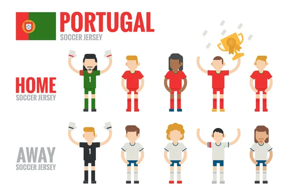 Portugal fotbollslag — Stock vektor