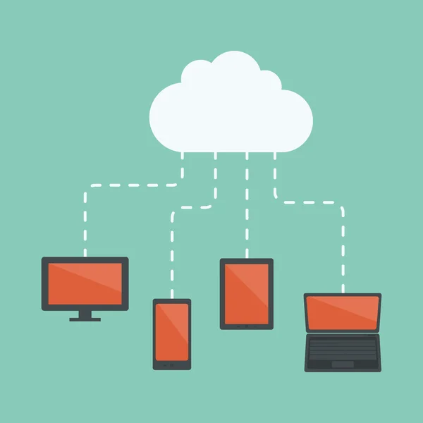 Computación en nube — Archivo Imágenes Vectoriales