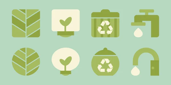 Ecology Icons — Stock Vector