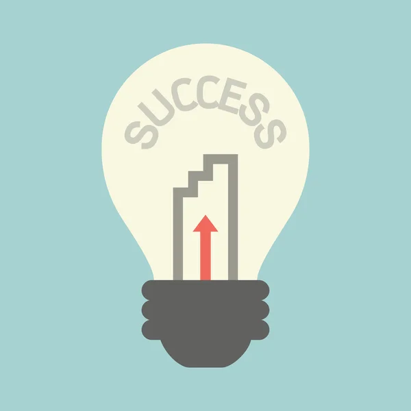 Idea to success — Stock Vector