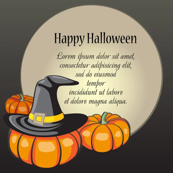 Card with Halloween Background. — Stock Vector