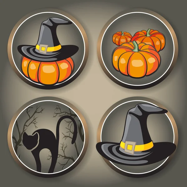 Conjunto de emblemas de Halloween . — Archivo Imágenes Vectoriales