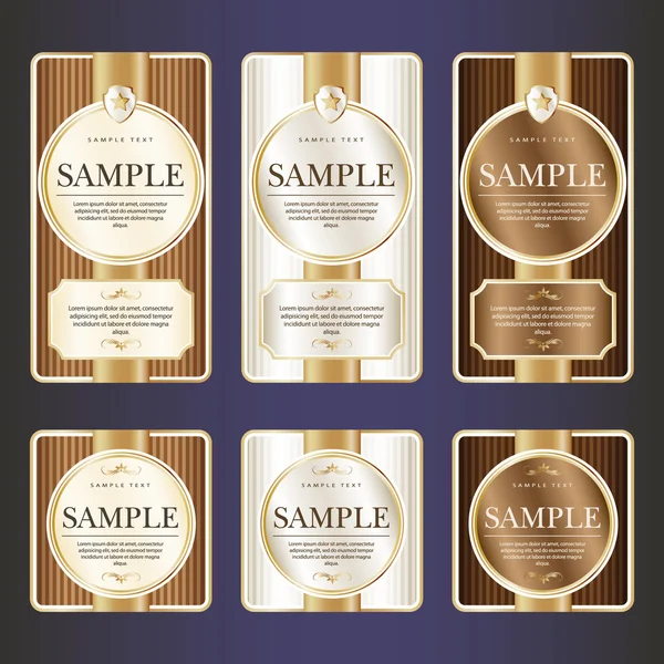 Set di etichette ornate per cioccolato . Vettoriali Stock Royalty Free