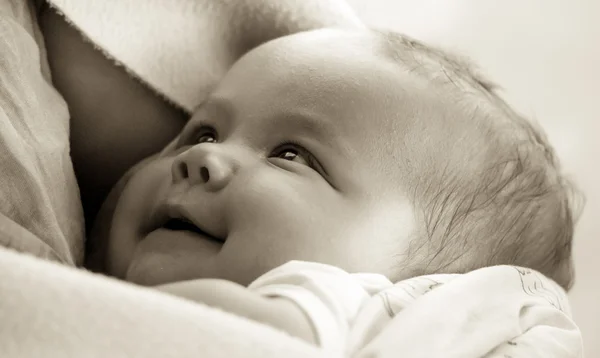 Glimlachende baby Stockfoto