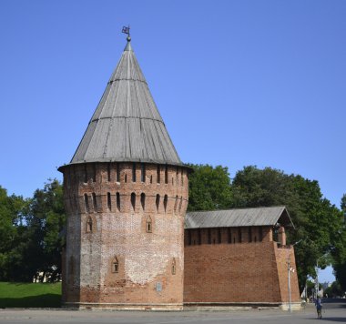 Gök gürültüsü kule kale duvarı, smolensk, Rusya