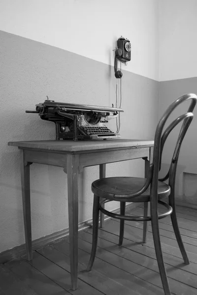 Old typewriter _ black-and-white — стоковое фото
