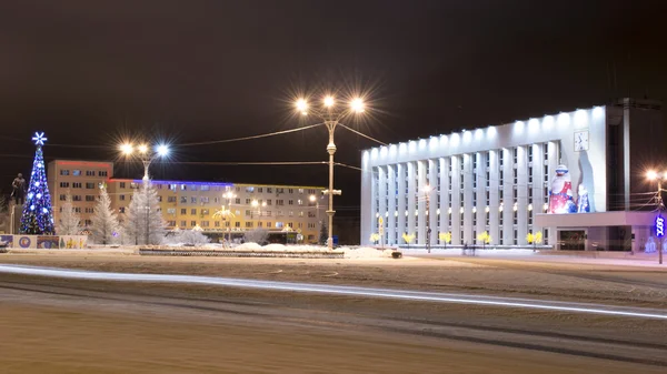 Plaza central de Monchegorsk — Foto de Stock