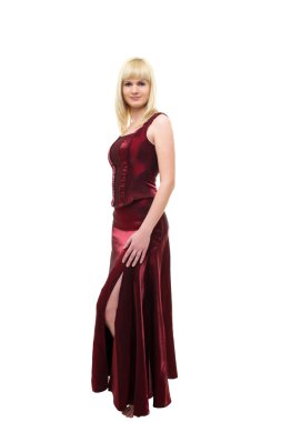 Genç sarışın kadın.