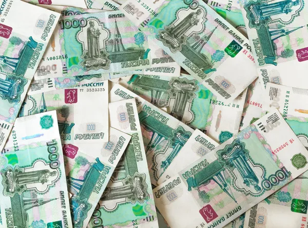 Ruble bills background — Stock Photo, Image