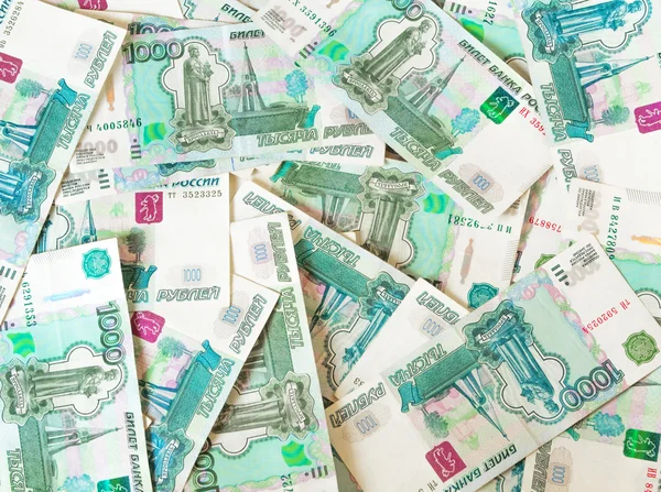 Ruble bills background — Stock Photo, Image