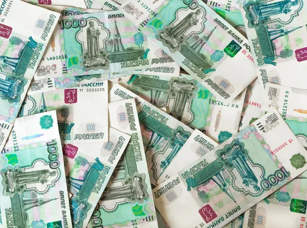 Rubel räkningar bakgrund Royaltyfria Stockbilder