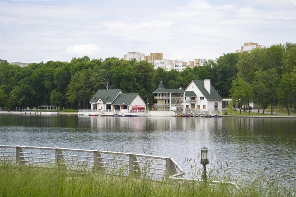 House near a pond — Stockfoto