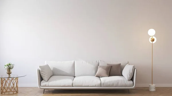 Modern Sofa Living Room Render — Stock Photo, Image