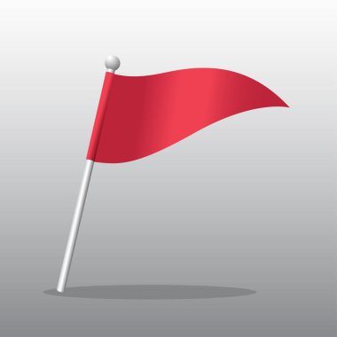 Üçgen şeklinde dalgalanan bayrak, element ve dekorasyon tasarımı.