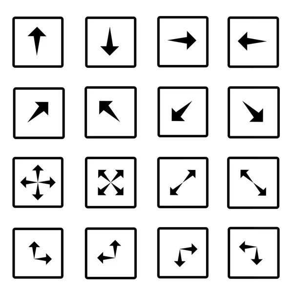 Flechas iconos conjunto — Vector de stock