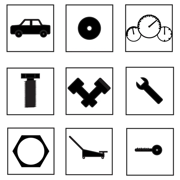 Auto partes icono — Archivo Imágenes Vectoriales