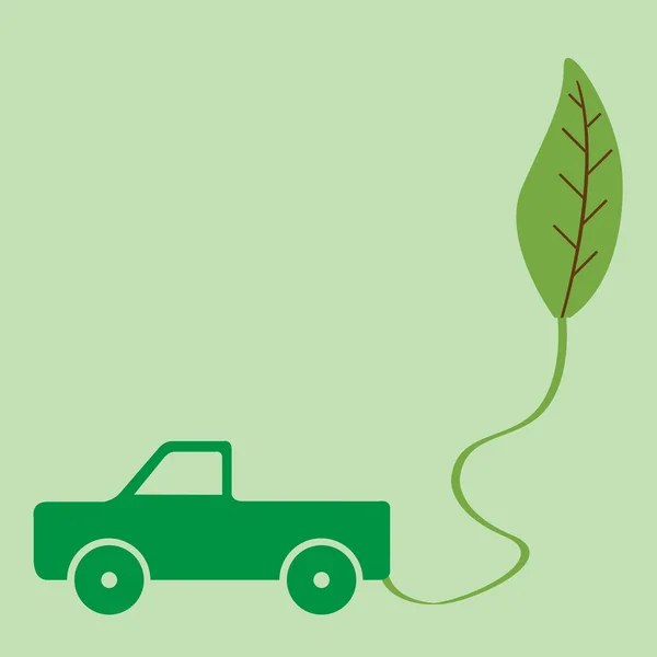 Icono de coche ecológico — Vector de stock