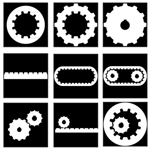 Getriebebau-Ikone — Stockvektor