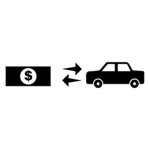 Geld Auto kaufen — Stockvektor