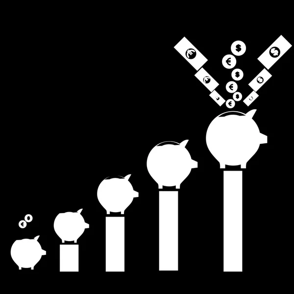 Icône de tirelire — Image vectorielle