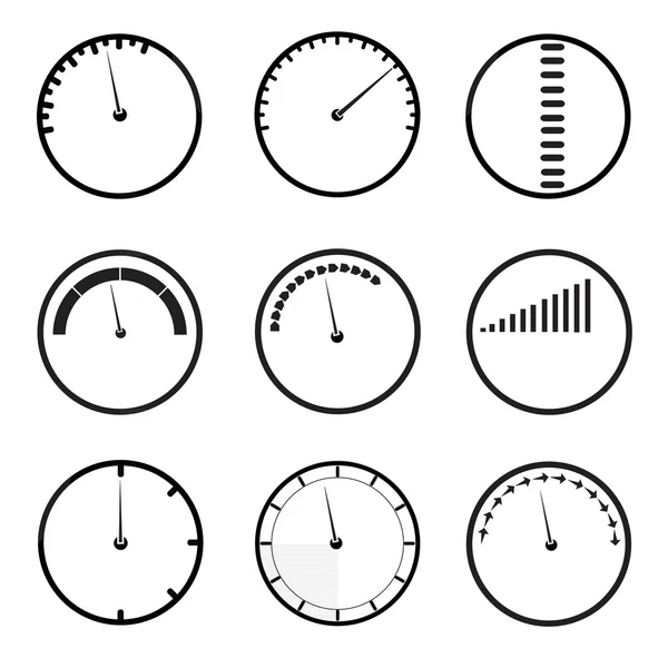 Gauges icons set — Stock Vector