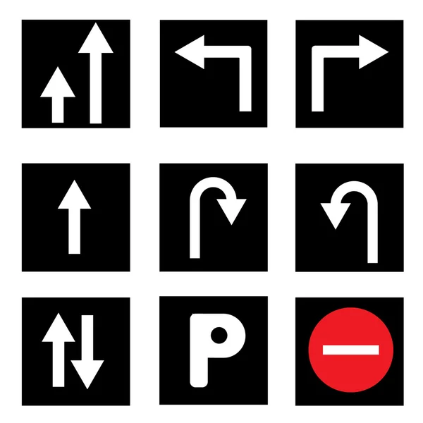 交通標識のコレクション — ストックベクタ