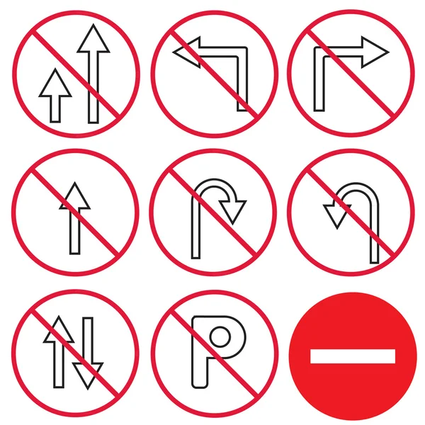 Traffic Sign Collections — Stock Vector