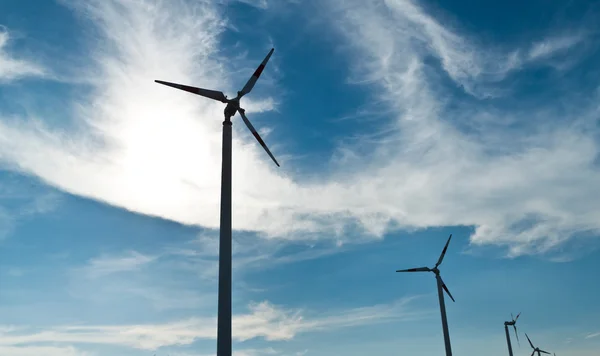 Eco power, wind turbines Royalty Free Stock Photos