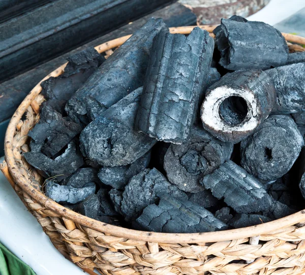 Used coal from the burning fire — Stock Photo, Image