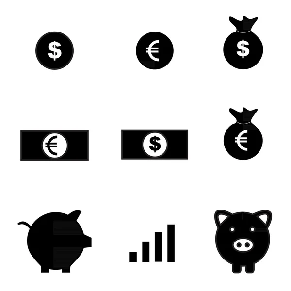 Conjunto de iconos de dinero — Vector de stock