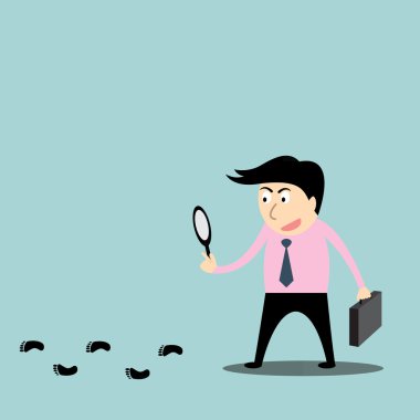 ayak izlerini takip, bir dedektif.